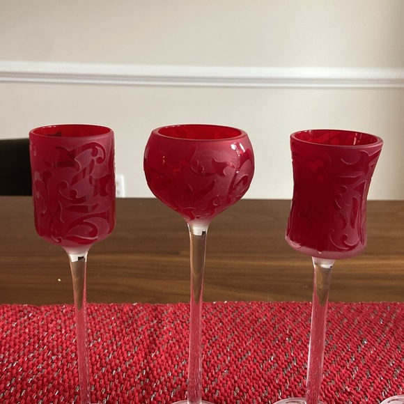 Michael Weems frosted etched glass set of 6 - Picture 10 of 11